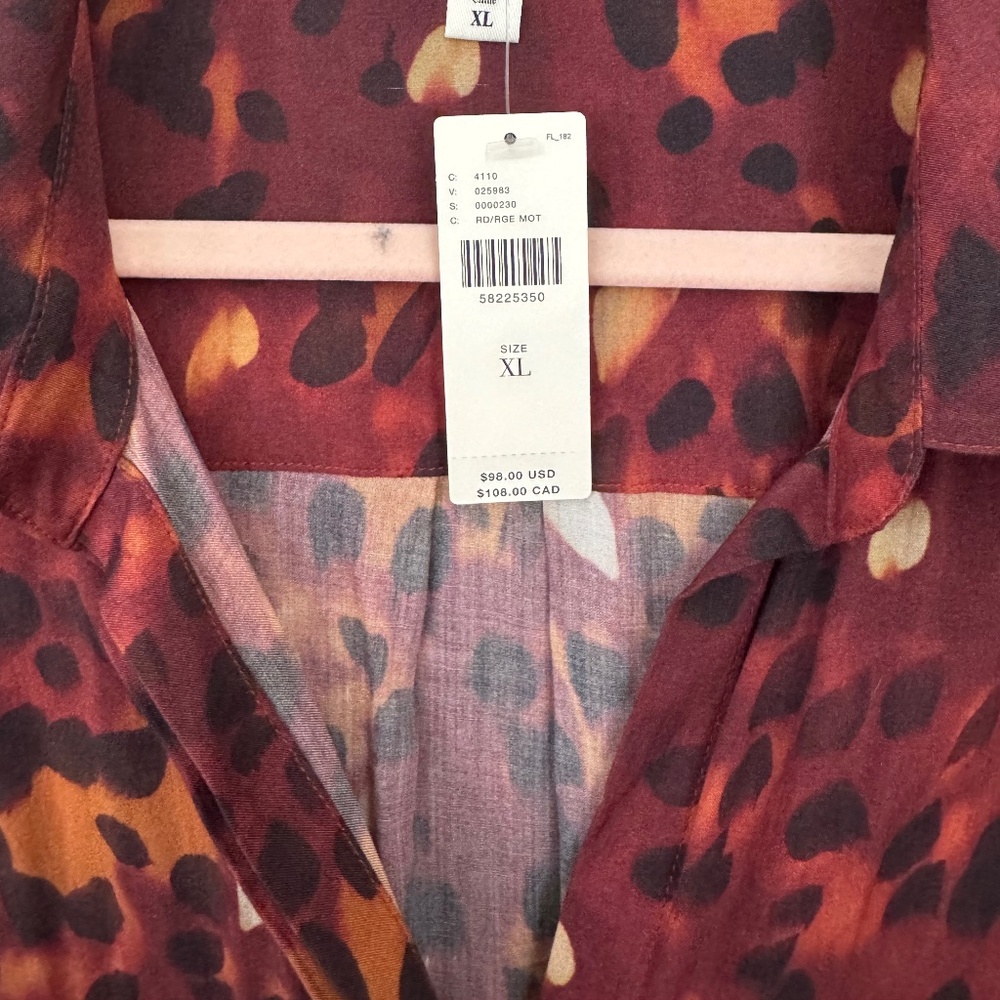 Cloth & Stone Printed Rayon Button-Down Shirt